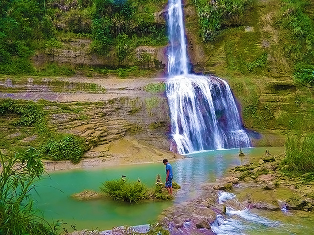 Can-umantad Falls. Popular Tourist Attractions in Bohol Philippines