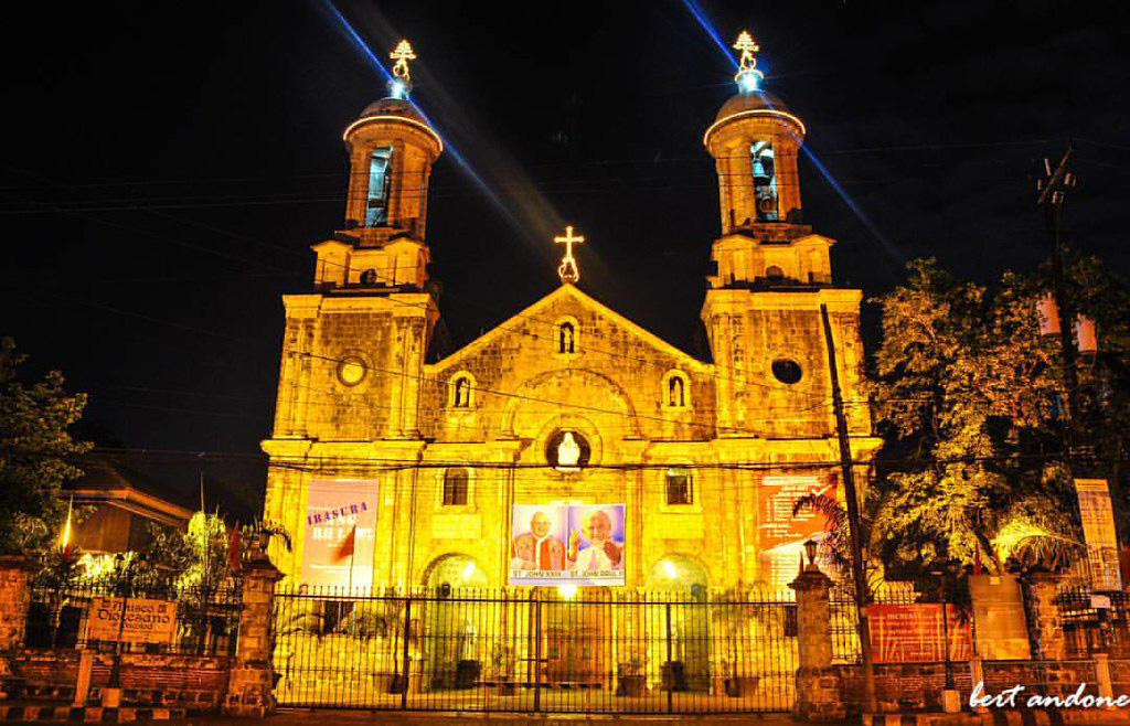 San Sebastian Cathedral Bacolod at night. Bacolod Tourist Spots