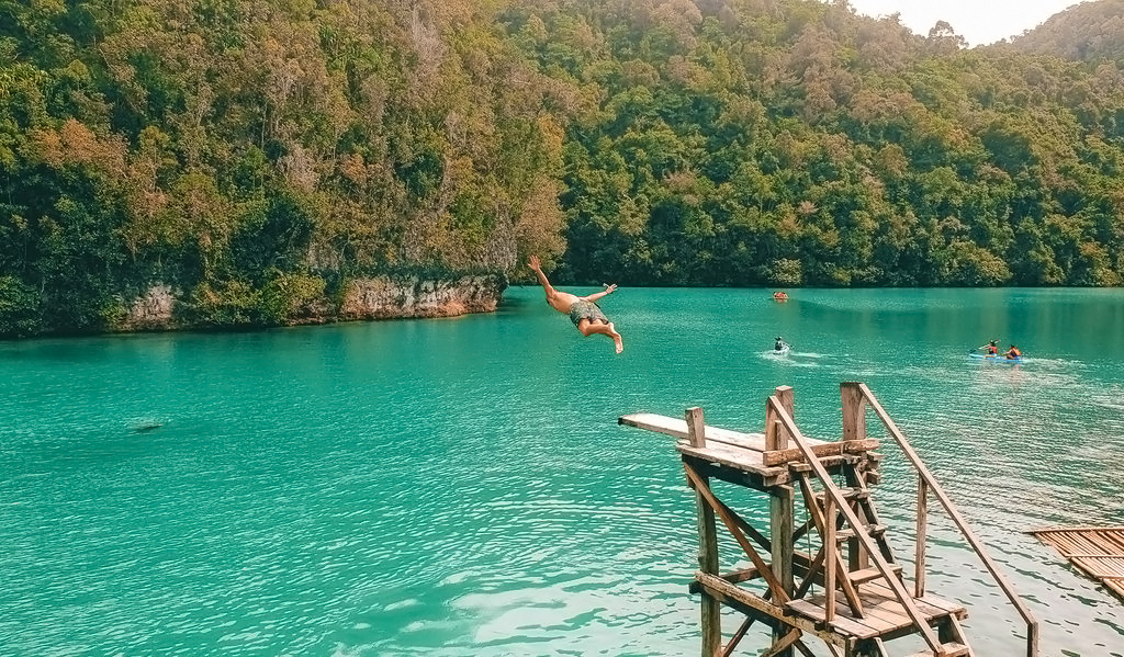 Sugba Lagoon. Tourist Spots in Mindanao