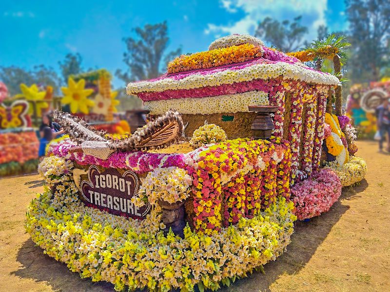 Panagbenga Festival in Baguio City. Flower Parade. 