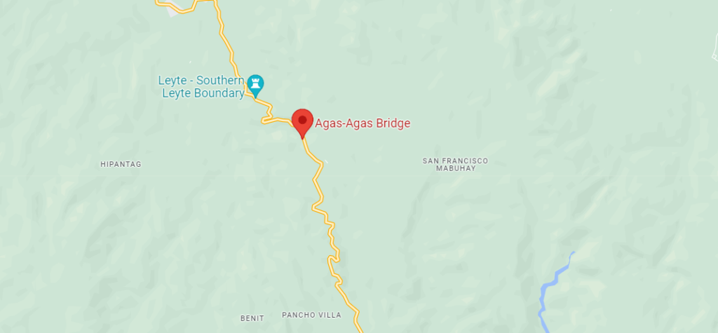 Agas-Agas Bridge Southern Leyte - Map