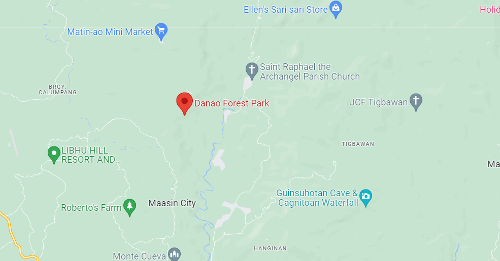 Camp Danao Forest Park Southern Leyte - Map