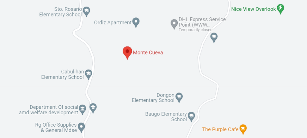 Monte Cueva Shrine Southern Leyte - Map