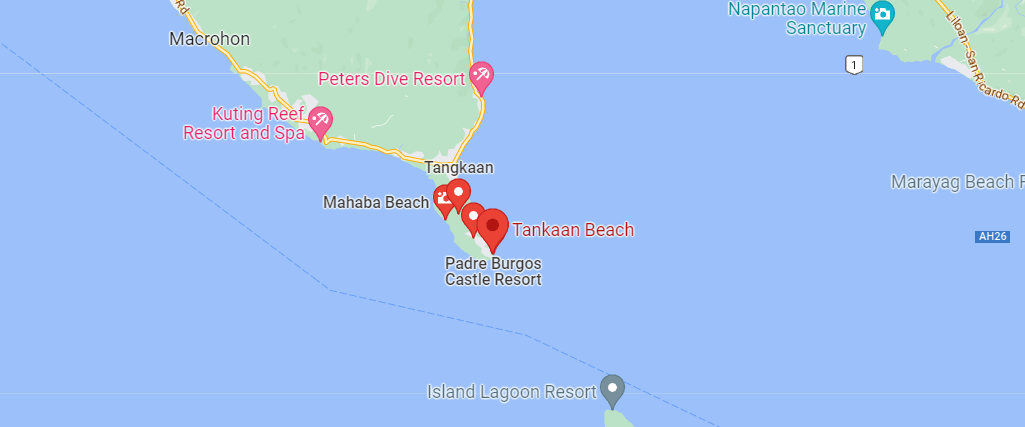 Tangkaan Beach Southern Leyte Map