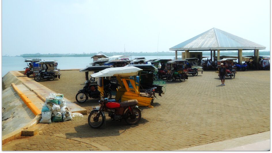 Tricycles for hire in Olango Port